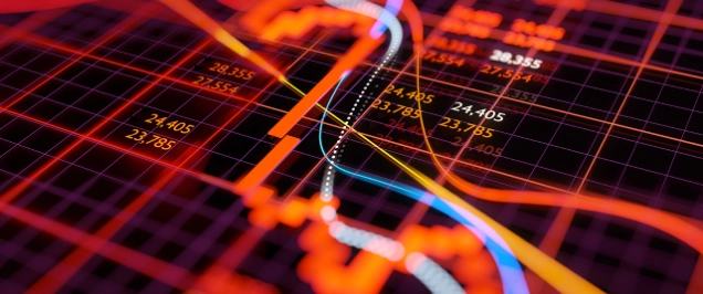 image of stock market digital screen