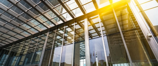 Image of entrance to a corporate building